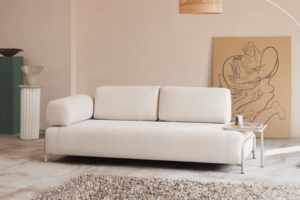 Minimalist design sofa from Kave Home in a modern interior